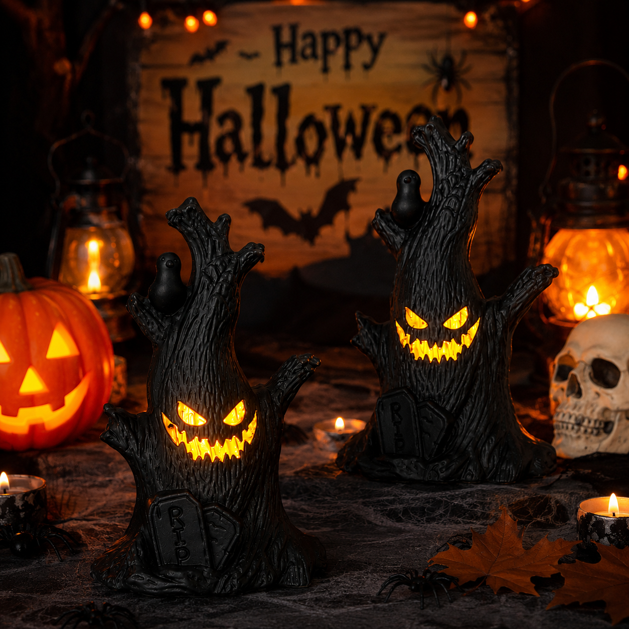 Halloween Glowing Tree Decor Light