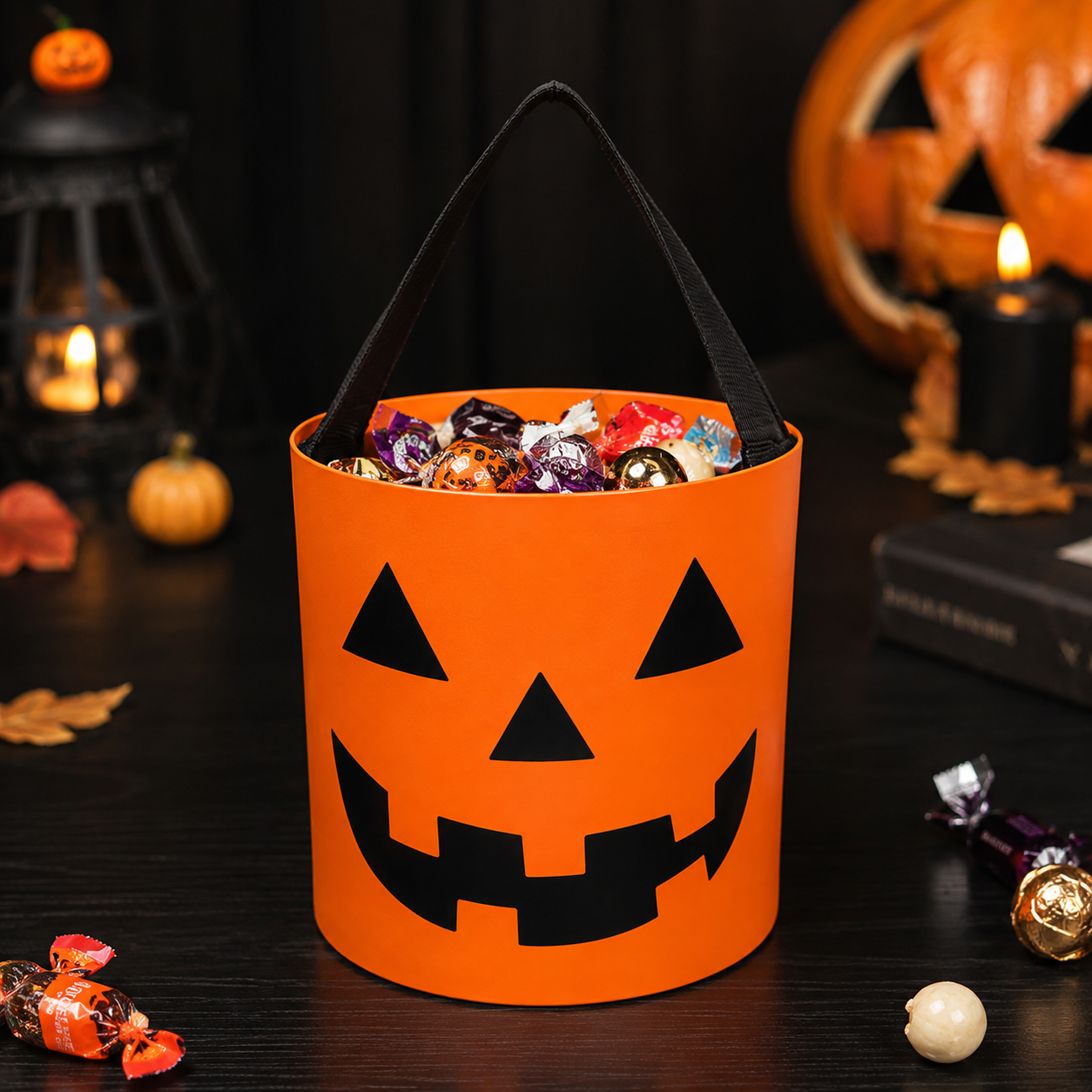 Pumpkin Halloween Candy Bucket
