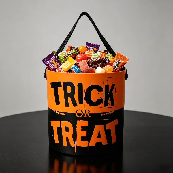 Alphabet Halloween Candy Bucket