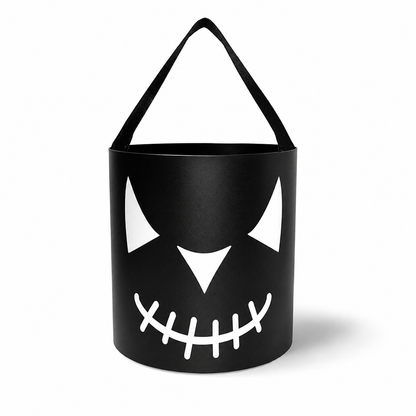 Black Demon Halloween Candy Bucket