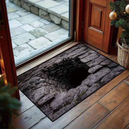 💀3D Halloween Optical Illusion Door Mat – Spooky Non-Slip Entryway Rug